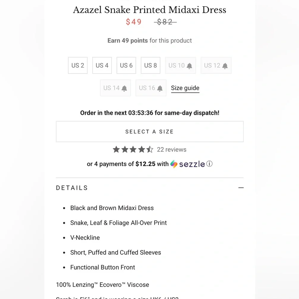 NWT Disturbia Azazel Snake Dress 🐍 - Picture 6 of 10